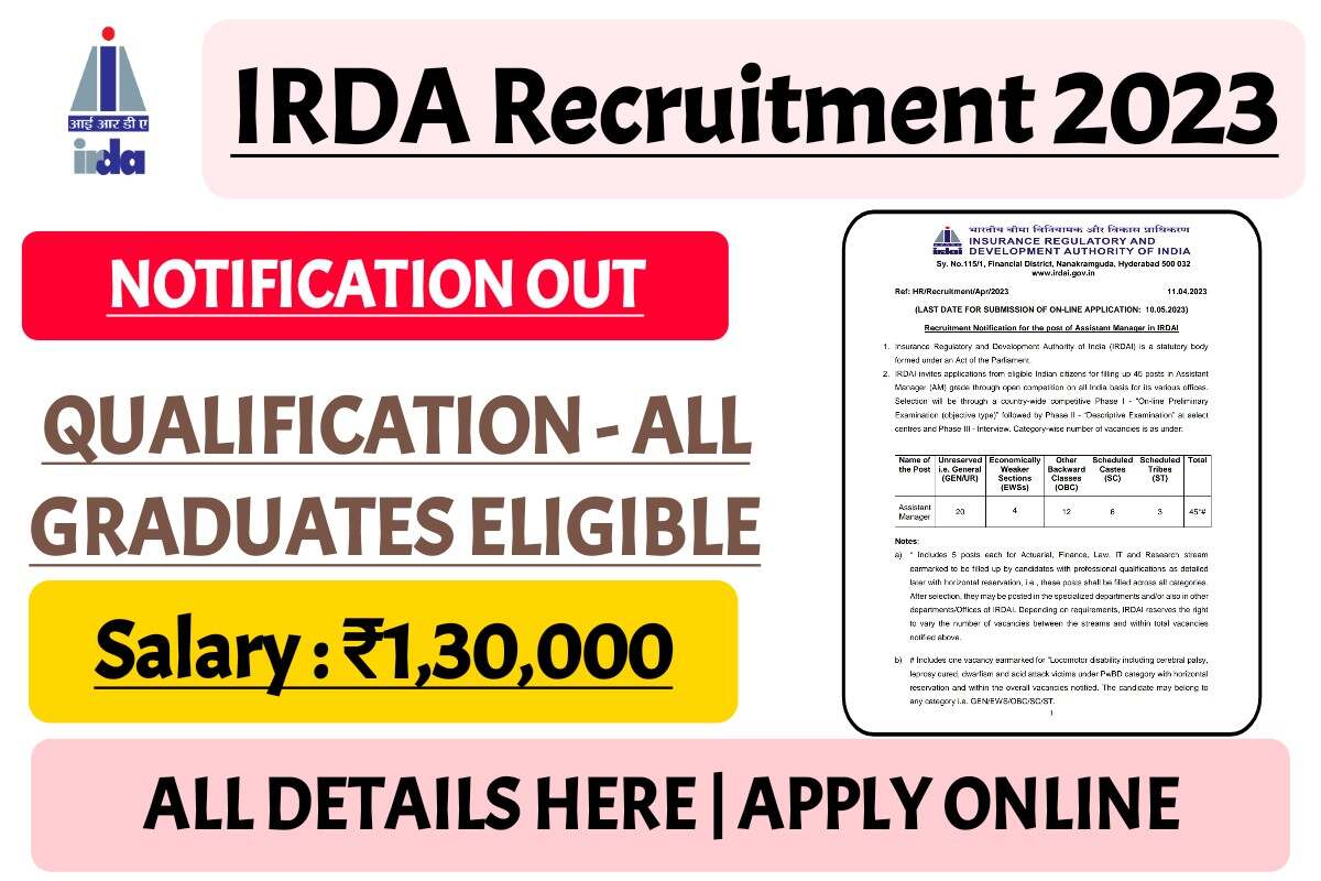 IRDA Recruitment 2023