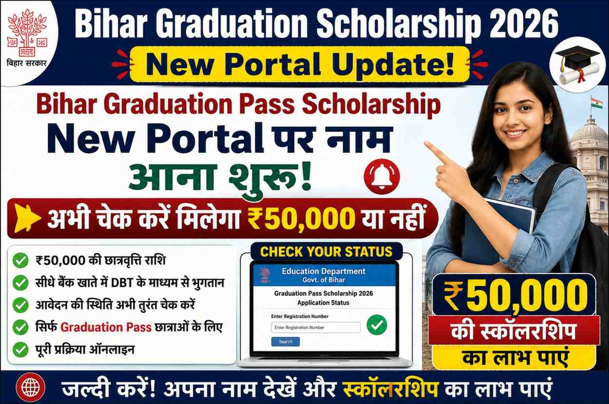 Bihar Graduation Scholarship 2026 New Portal