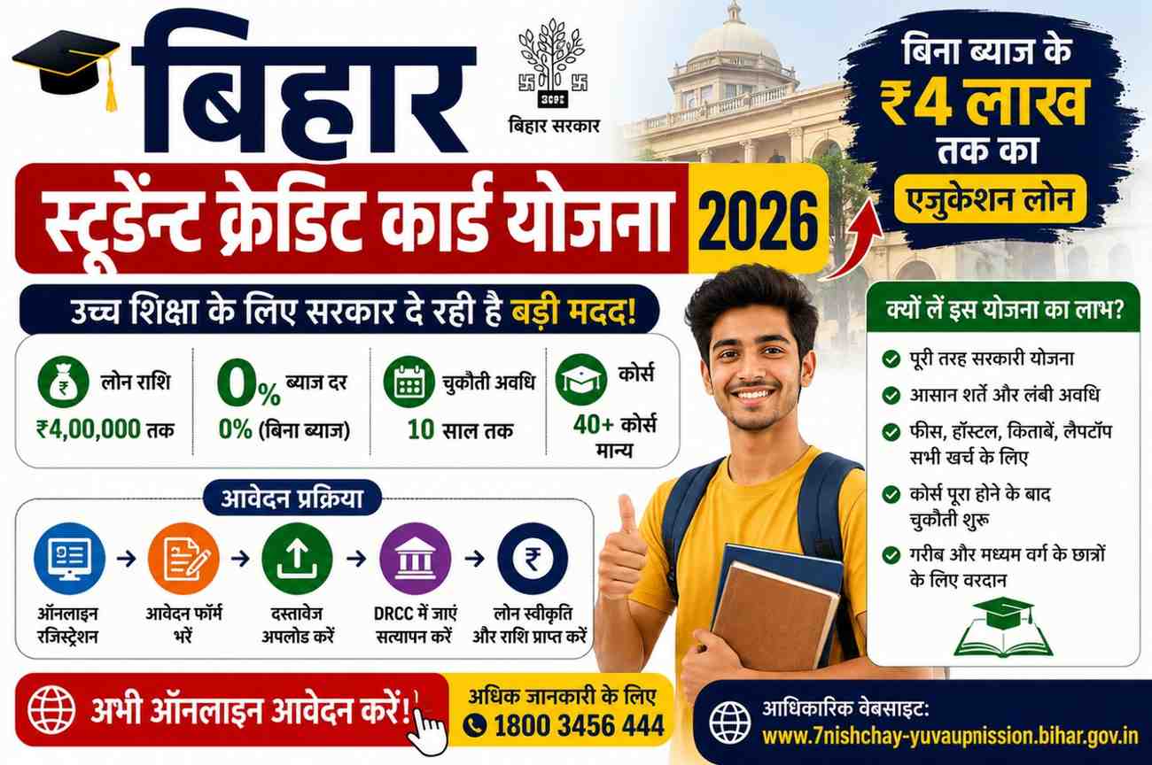 Bihar 4 Lakh Student Loan Online Apply 2026