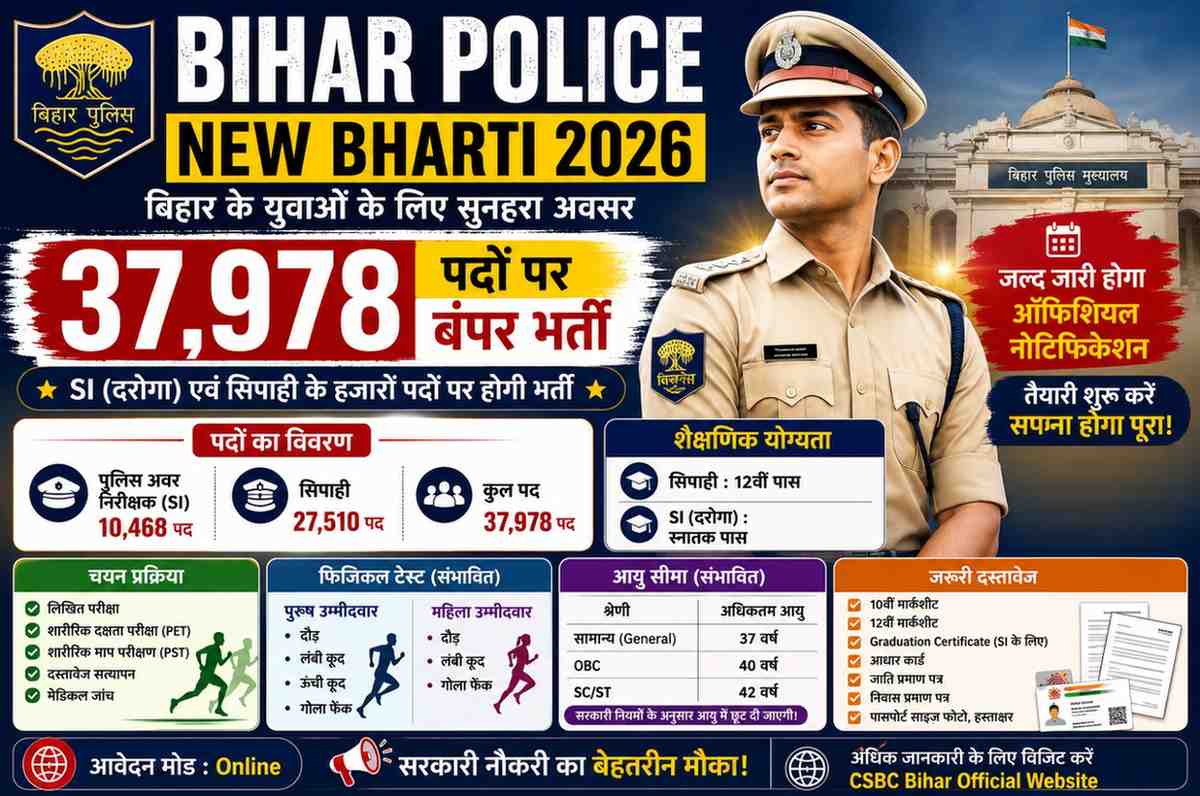 Bihar Police New Bharti 2026