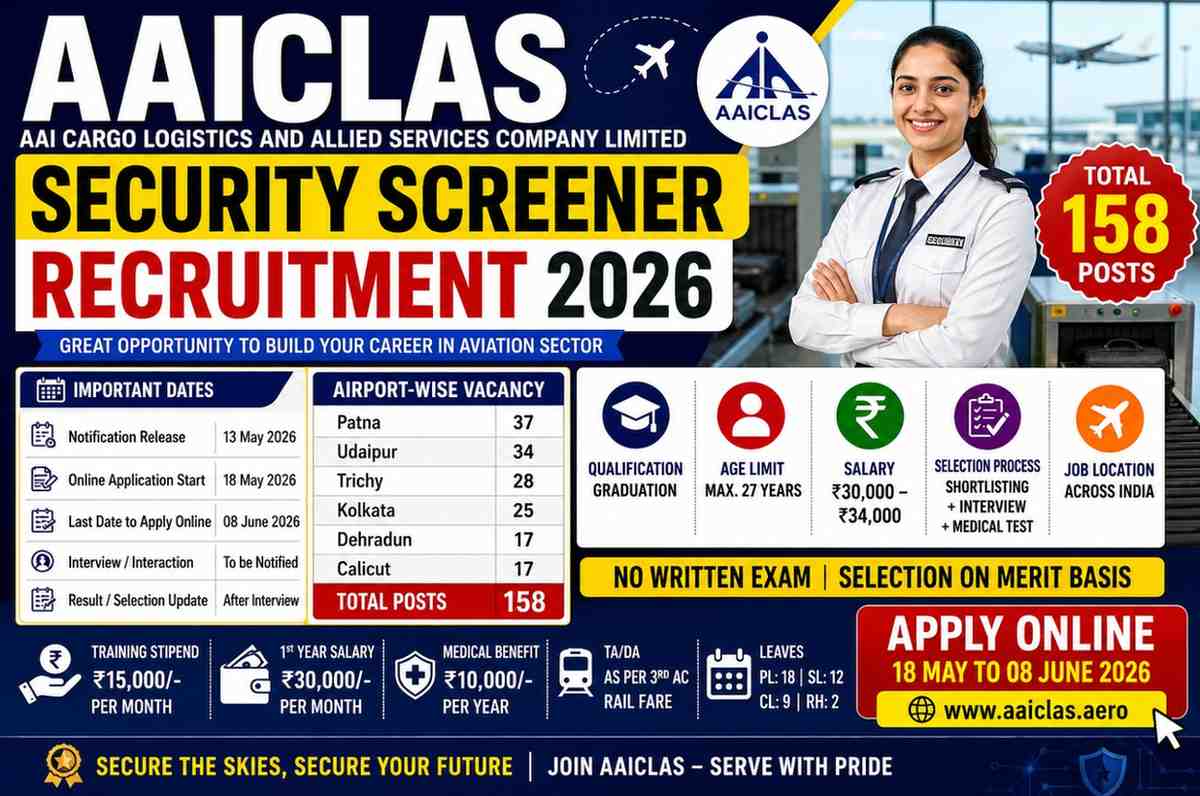 AAICLAS Security Screener Recruitment 2026