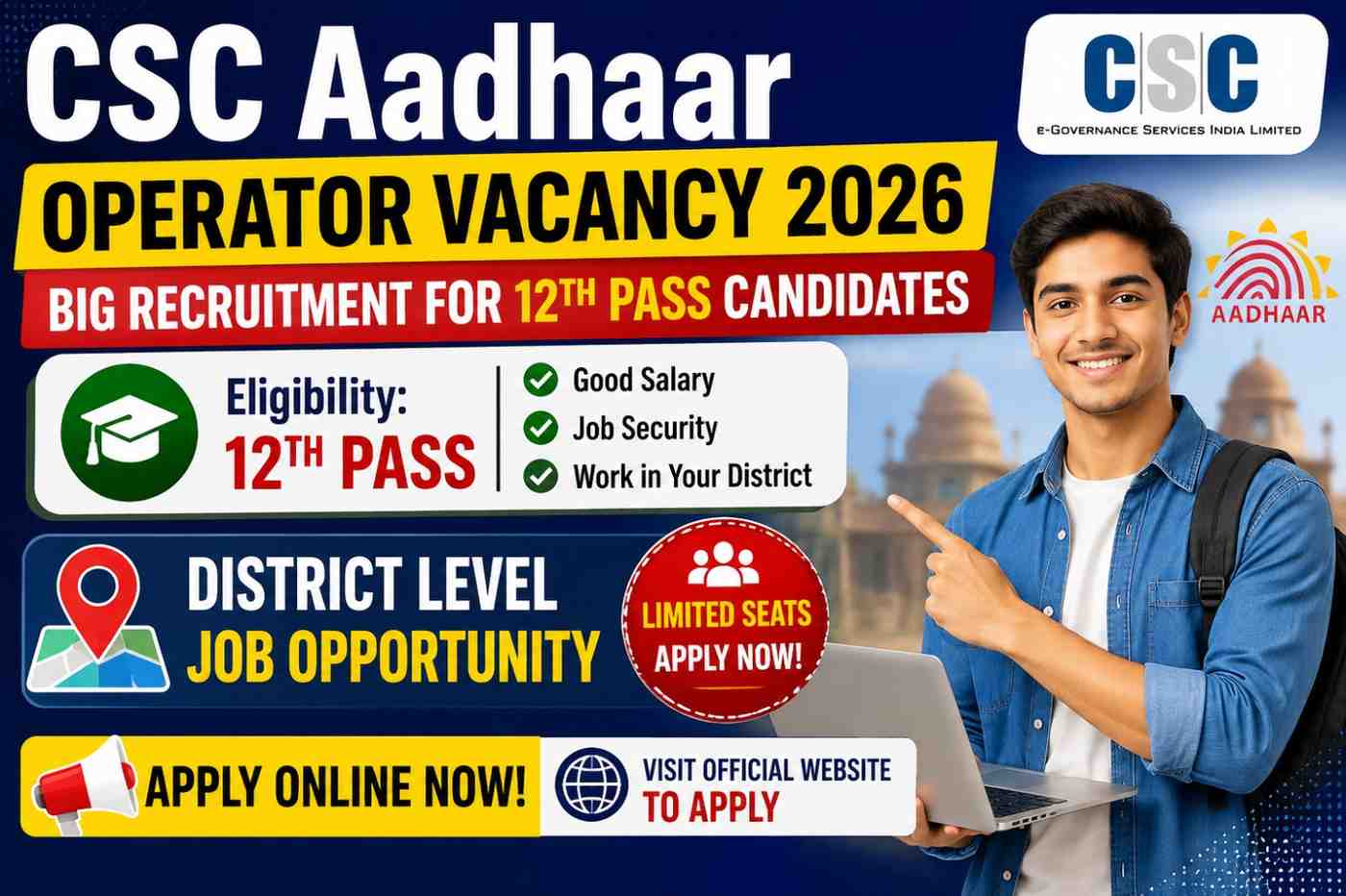 CSC Aadhaar Operator Vacancy 2026