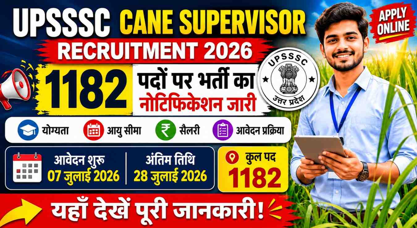 UPSSSC Cane Supervisor Recruitment 2026