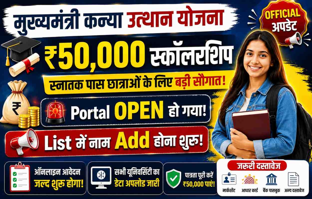 Mukhyamantri Kanya Utthan Scholarship 2026