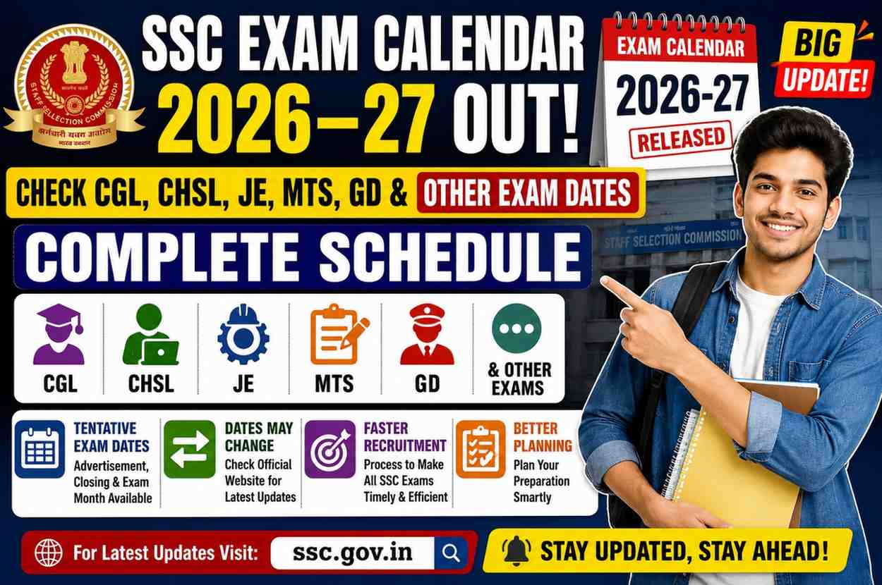 SSC Exam Calendar 2026