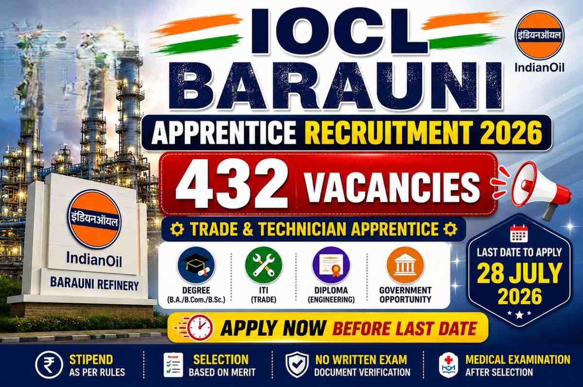 IOCL Barauni Apprentice Recruitment 2026