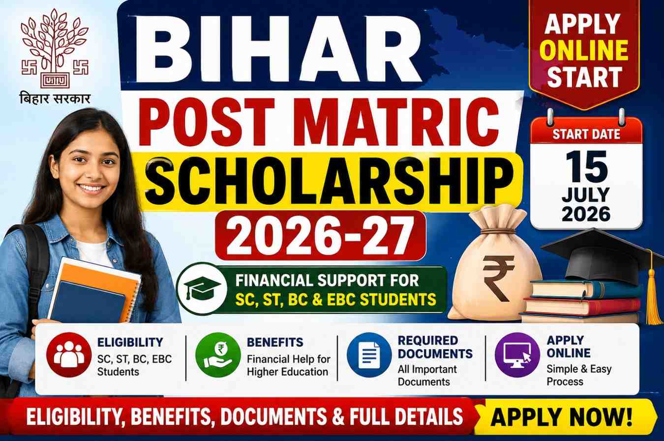 Bihar Post Matric Scholarship 2026–27