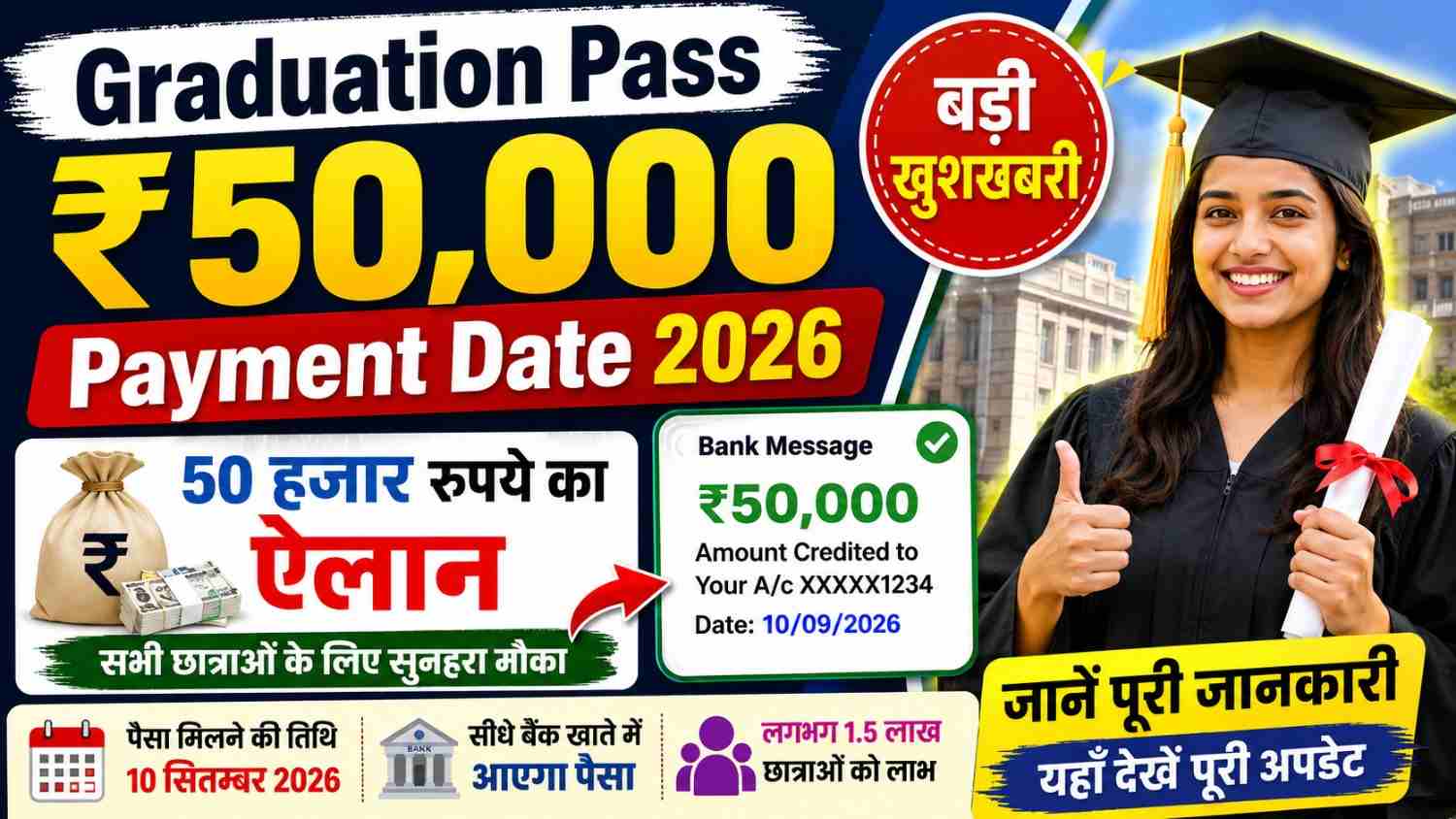 Graduation Pass ₹50,000 Payment 2026