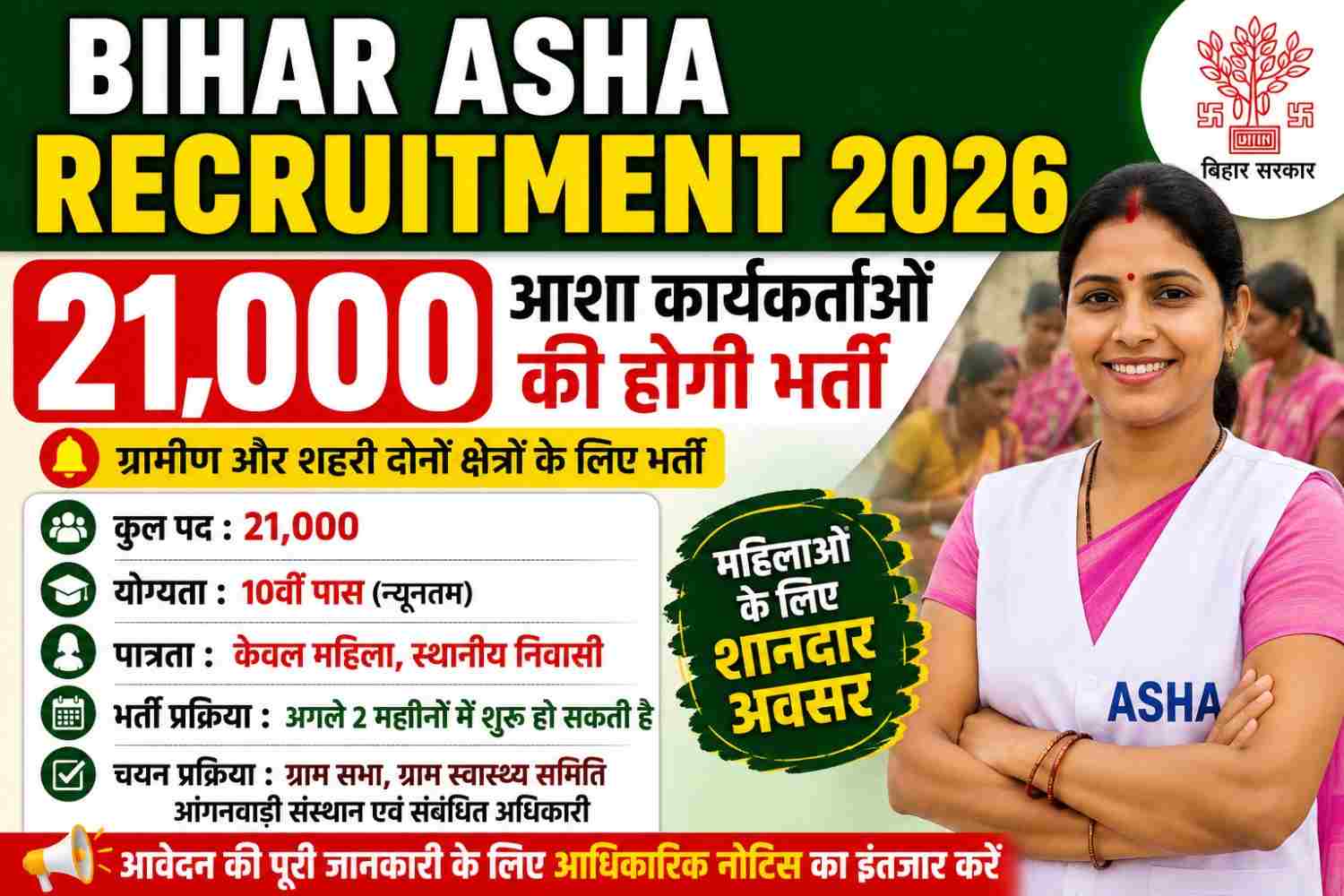Bihar ASHA Recruitment 2026