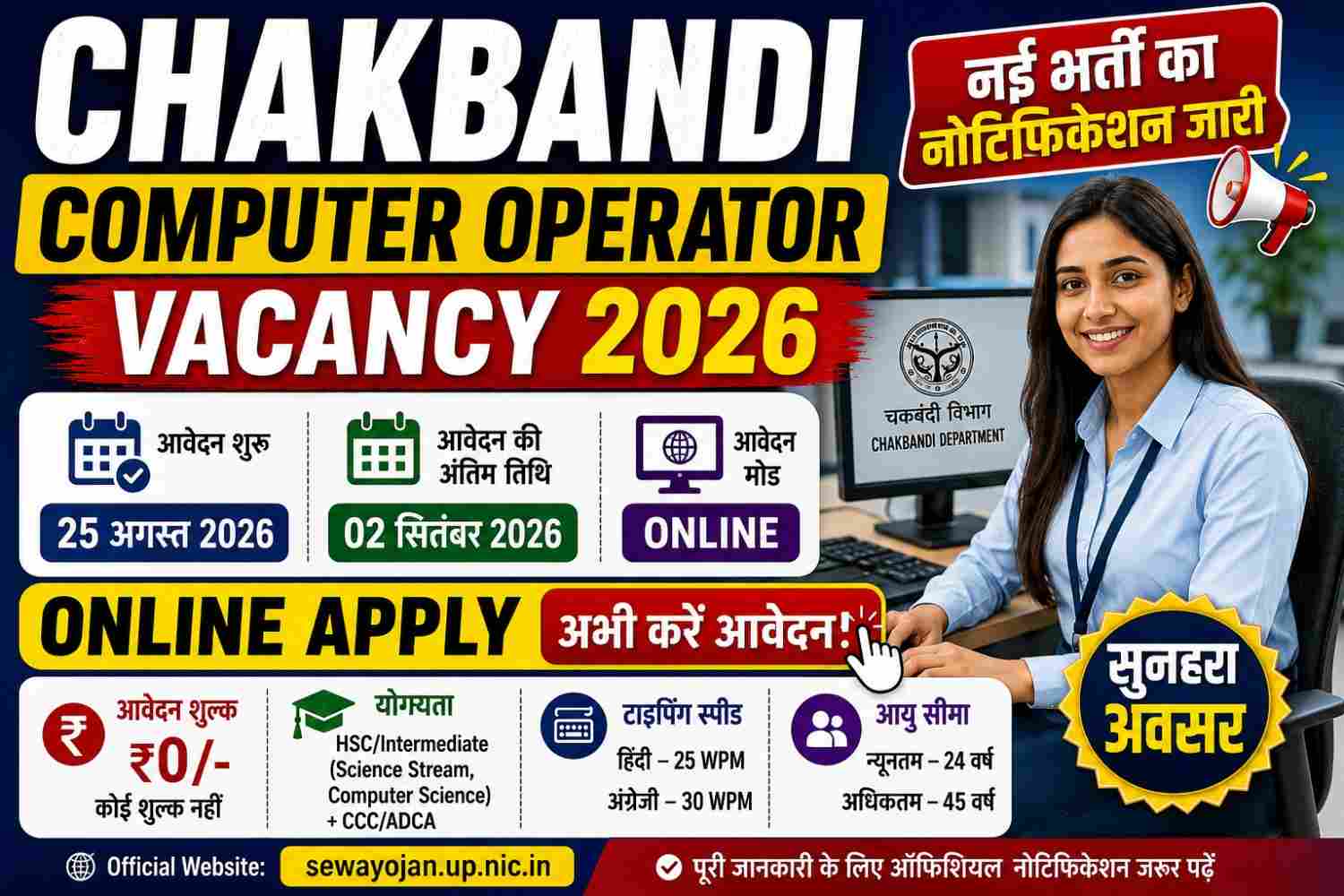 Chakbandi Computer Operator Vacancy 2026