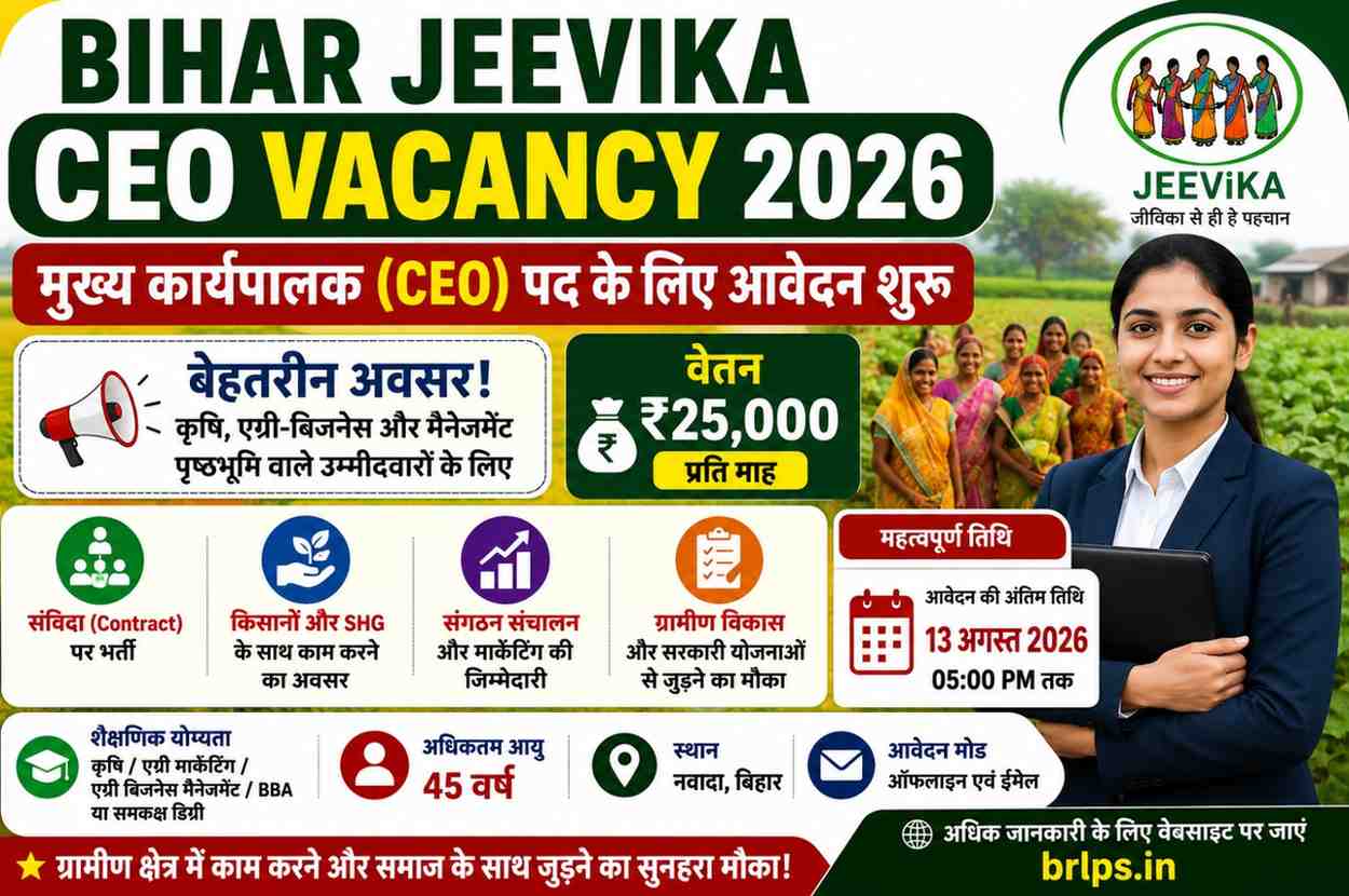 Bihar Jeevika CEO Vacancy 2026