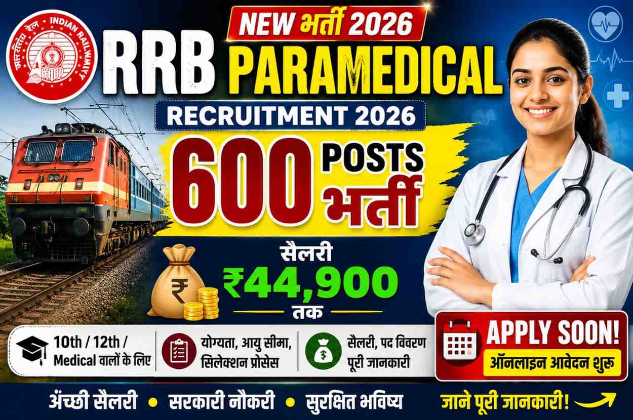 RRB Paramedical Recruitment 2026