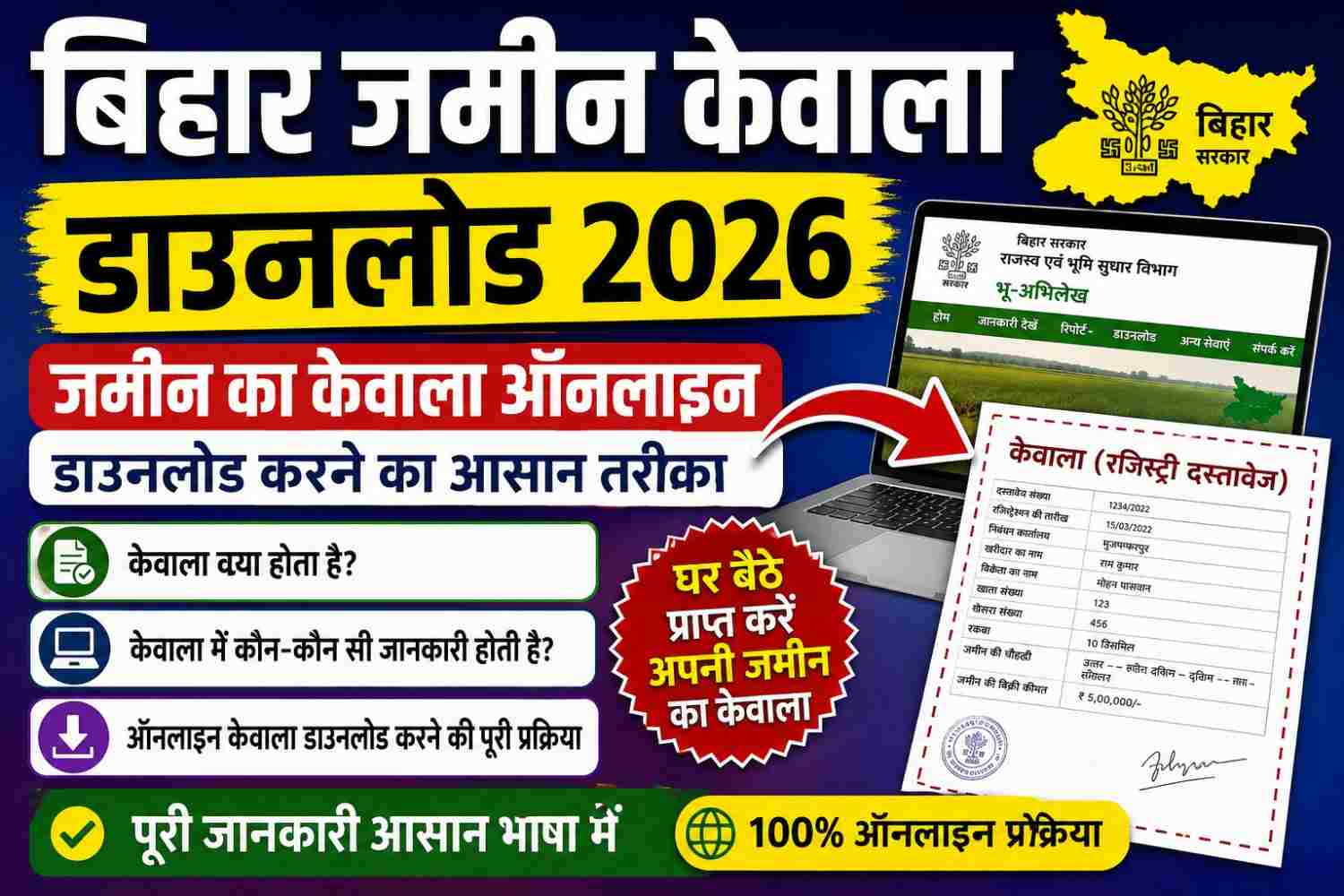 Bihar Jamin Kewala Download 2026